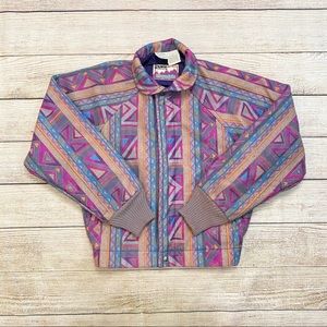 Vintage Walls Mountain Aztec Bomber Jacket